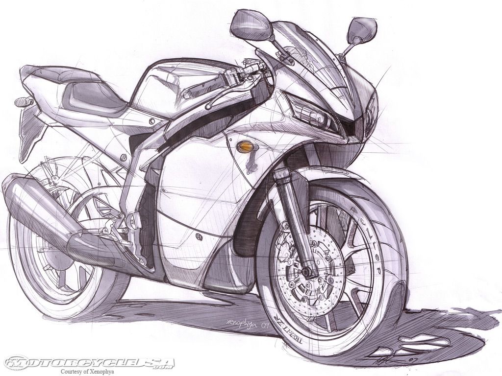 1024x768 Mortorcyles Are So Cool Mortorcyles Motorbike Design, Ducati - Sport Bike Drawing