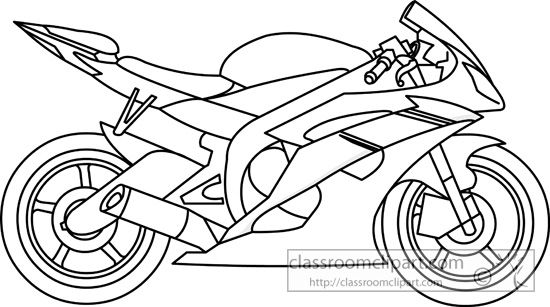 550x307 Motorbike Drawing Outline - Sport Bike Drawing