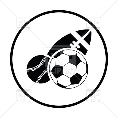 400x400 sport balls icon vector image of sport and leisure angelp - Sports Balls Drawings