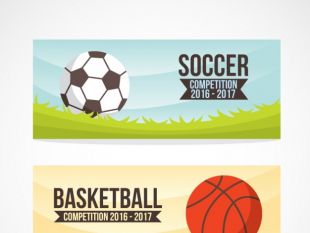 310x233 sport banners with drawings of balls free vectors ui download - Sports Balls Drawings