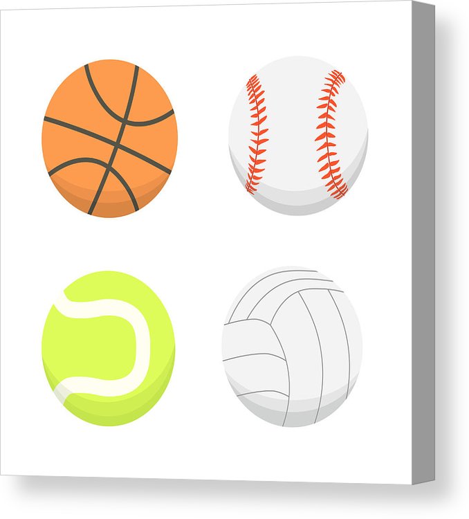 678x750 vector cartoon colorful ball set sport balls icons isolated - Sports Balls Drawings