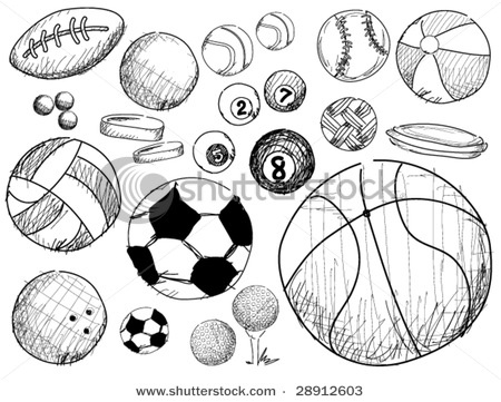 450x361 what a cute idea! take your children's sports drawings and turn - Sports Balls Drawings