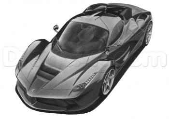 350x247 how to draw a realistic sports car, step - Sports Car Drawing