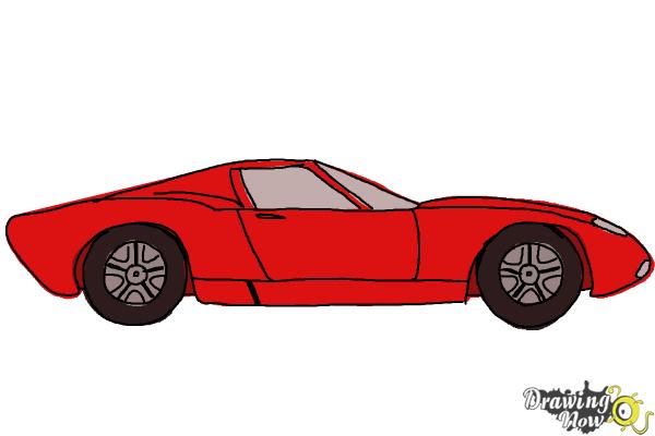 600x400 how to draw a sports car - Sports Car Drawing