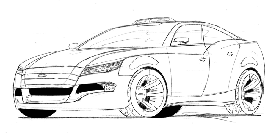 938x449 gtr drawing sports car for free download - Sports Car Drawing