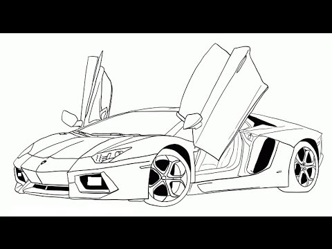 480x360 how to draw a sports car lamborghini - Sports Car Drawing