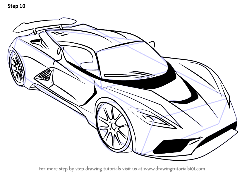844x598 Learn How To Draw Venom - Sports Car Drawing