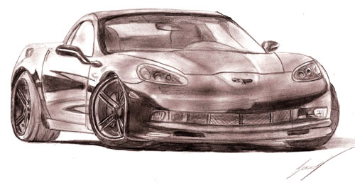 500x261 Drawing Of Sport Cars - Sports Car Drawing