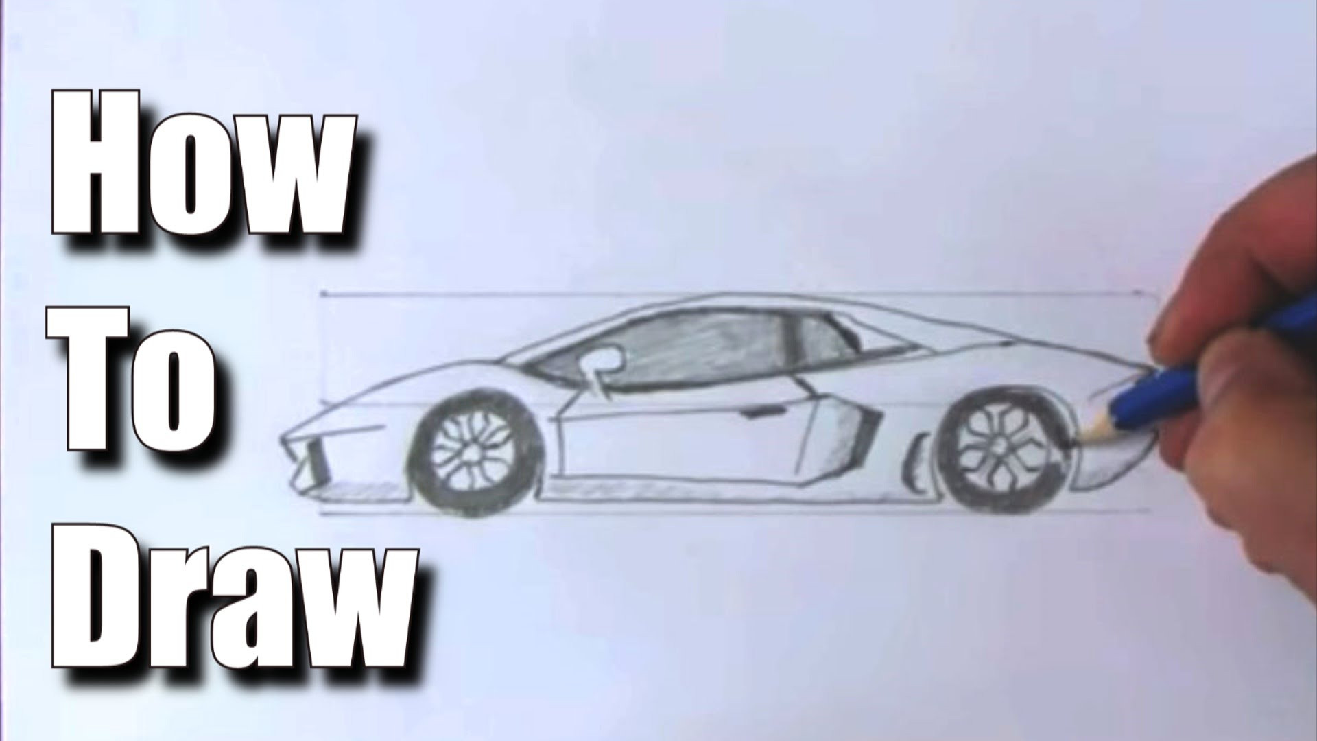 1920x1080 easy cool cars to draw how to draw a sports car lamborghini - Sports Car Drawing Easy