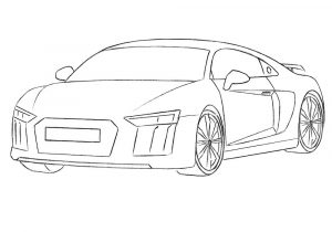 Sports Car Drawing Outline at PaintingValley.com | Explore collection ...