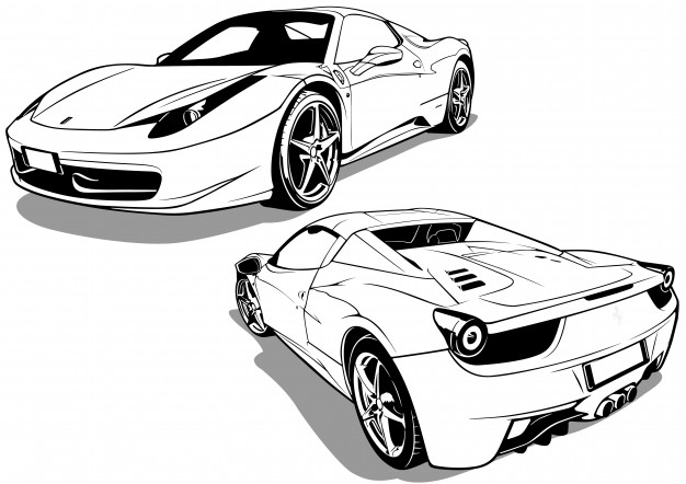 626x442 sports car vectors, photos and free download - Sports Car Drawing Outline