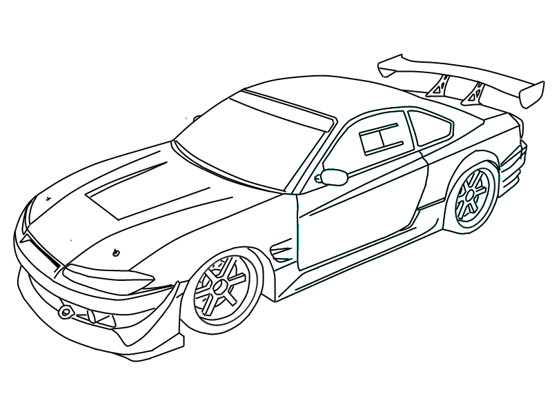 Sports Car Drawing Outline at PaintingValley.com | Explore collection ...