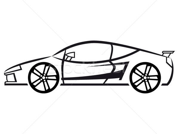 600x450 sports car - Sports Car Drawing Outline