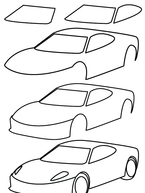 3d Car Drawing Easy