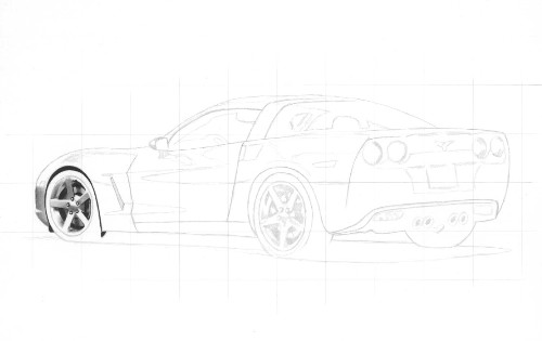 500x315 How To Draw A Car - Sports Car Drawing Step By Step