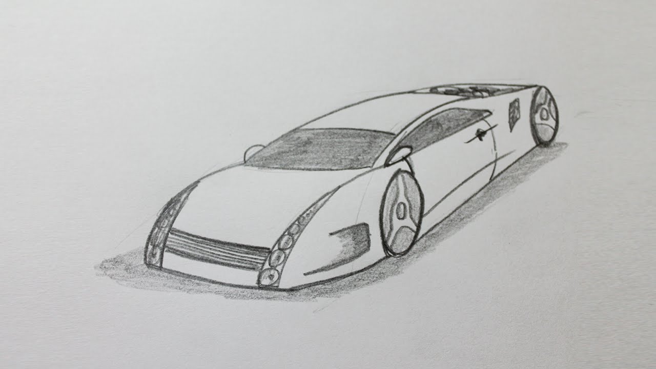1280x720 how to draw a sports car step - Sports Car Drawing Step By Step