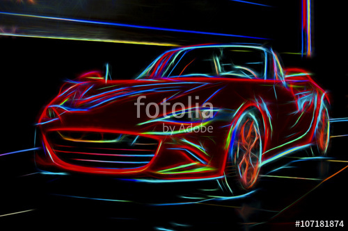 500x333 sports car line drawing - Sports Car Line Drawing
