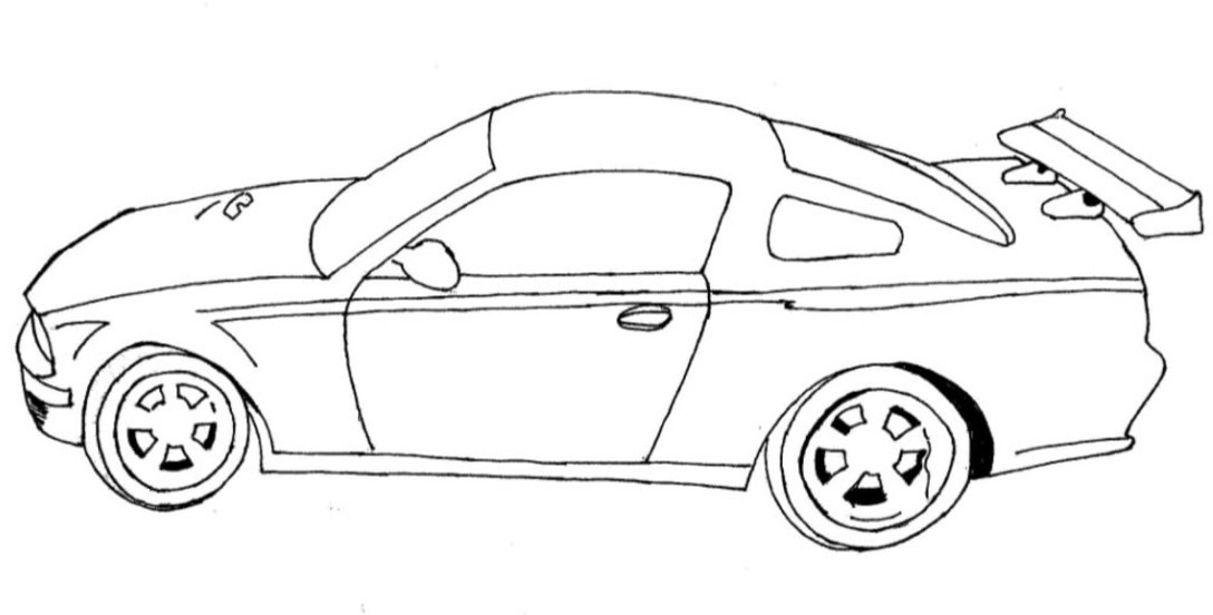 Sports Car Line Drawing at PaintingValley.com | Explore collection of