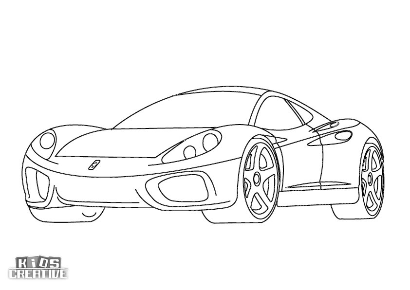 Sports Car Line Drawing at PaintingValley.com | Explore collection of ...