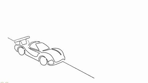 480x270 Video Continuous Line Drawing Of Racing Sports Car - Sports Car Line Drawing