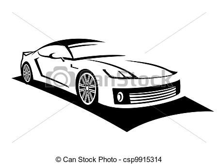 450x338 car line art my own concept of sports car made with line art - Sports Car Line Drawing