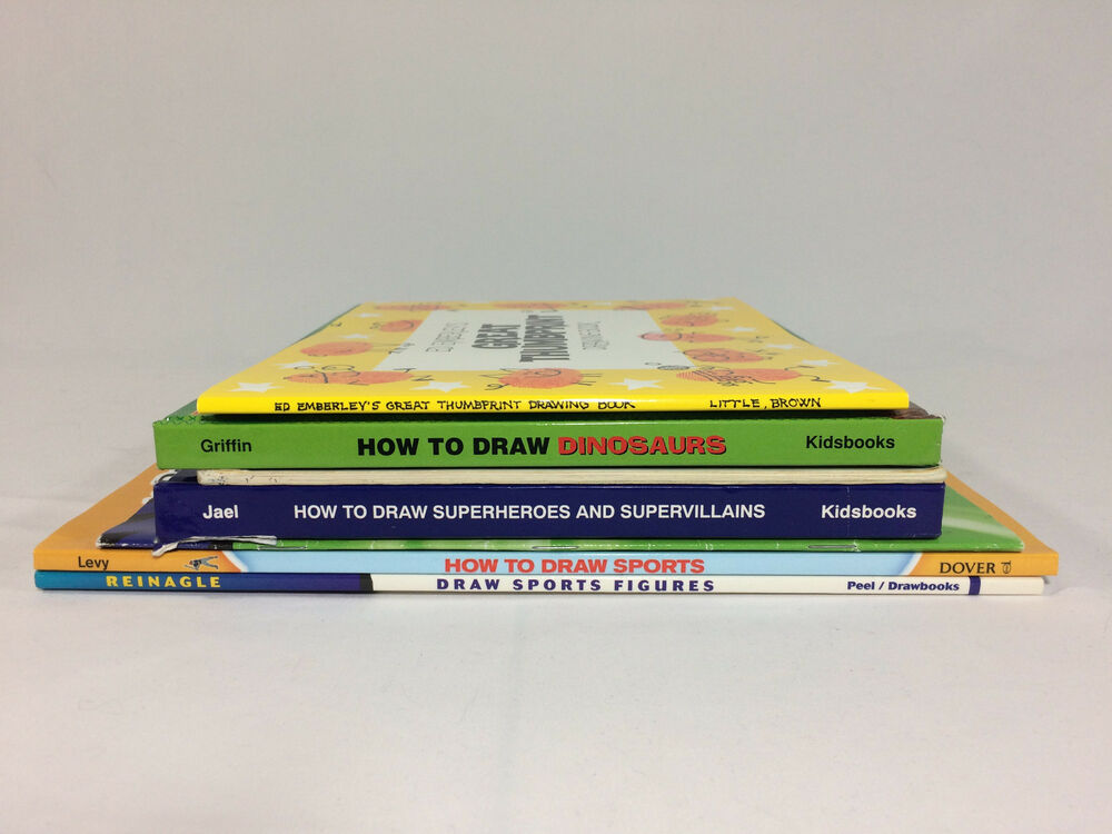 1000x750 lot of how to draw books animals sports dinosaurs pokemon free - Sports Drawing Books