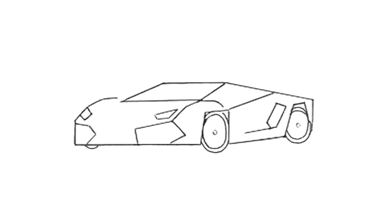 1280x720 How To Draw A Sports Car Cool Easy Cars To Draw How To Draw Cool - Sports Drawing Pictures