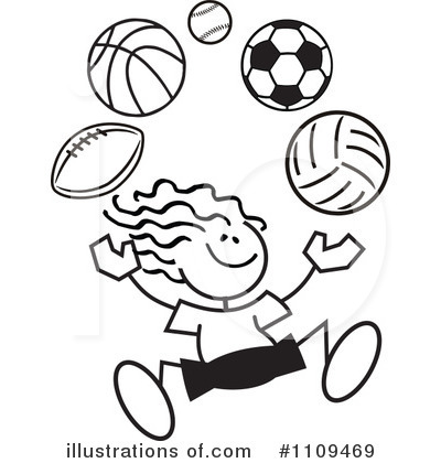 400x420 Sports Clipart Drawing - Sports Equipment Drawing