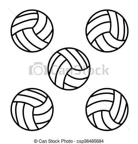 450x470 Volleyball Drawings Enkrateia - Sports Equipment Drawing