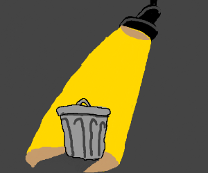 300x250 Trash Can In Spotlight Drawing - Spotlight Drawing