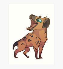 210x230 Spotted Hyena Drawing Art Prints Redbubble - Spotted Hyena Drawing