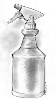 217x400 Sketch Of The Day Edm - Spray Bottle Drawing