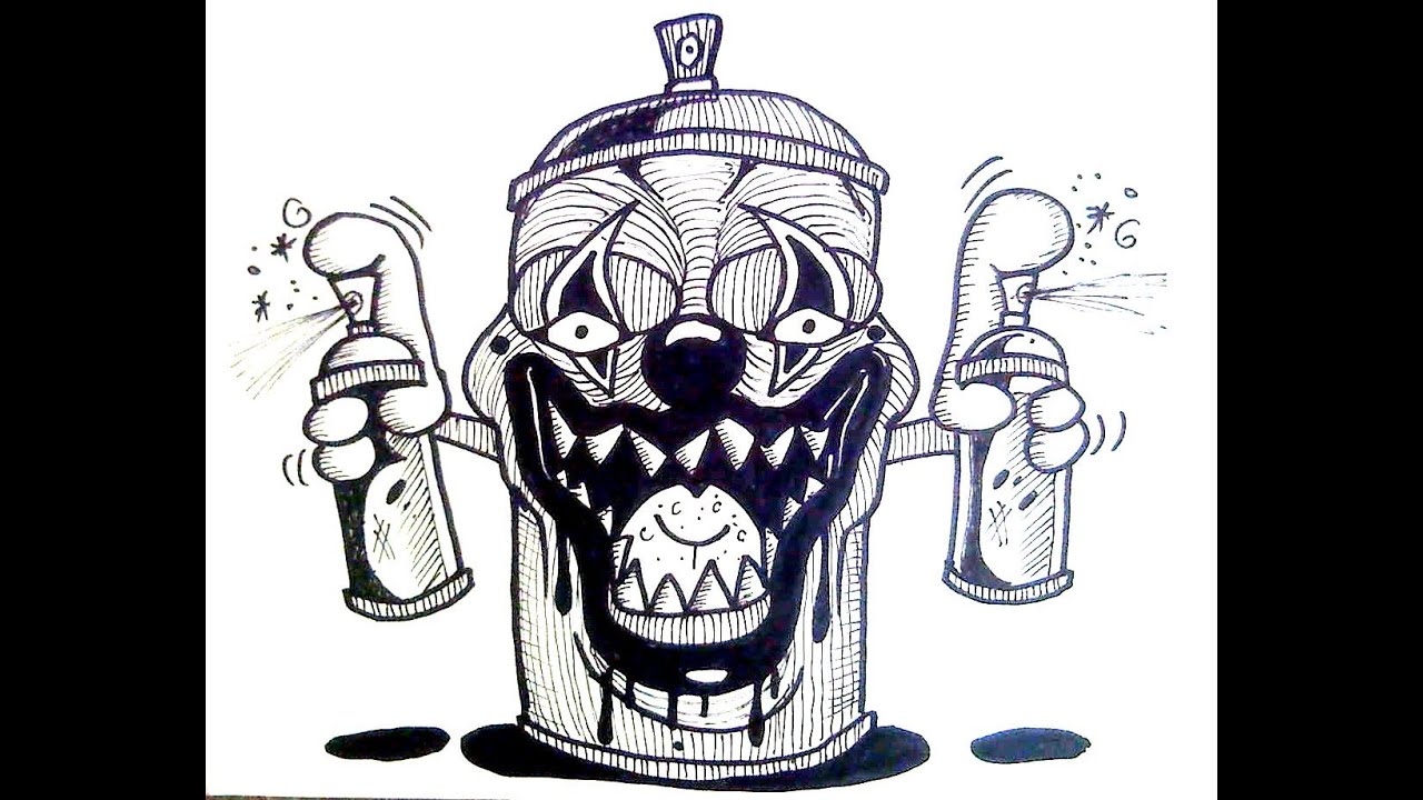 1280x720 How To Draw - Spray Can Drawing