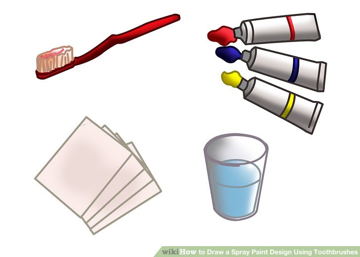 728x520 How To Draw A Spray Paint Design Using Toothbrushes Steps - Spray Drawing