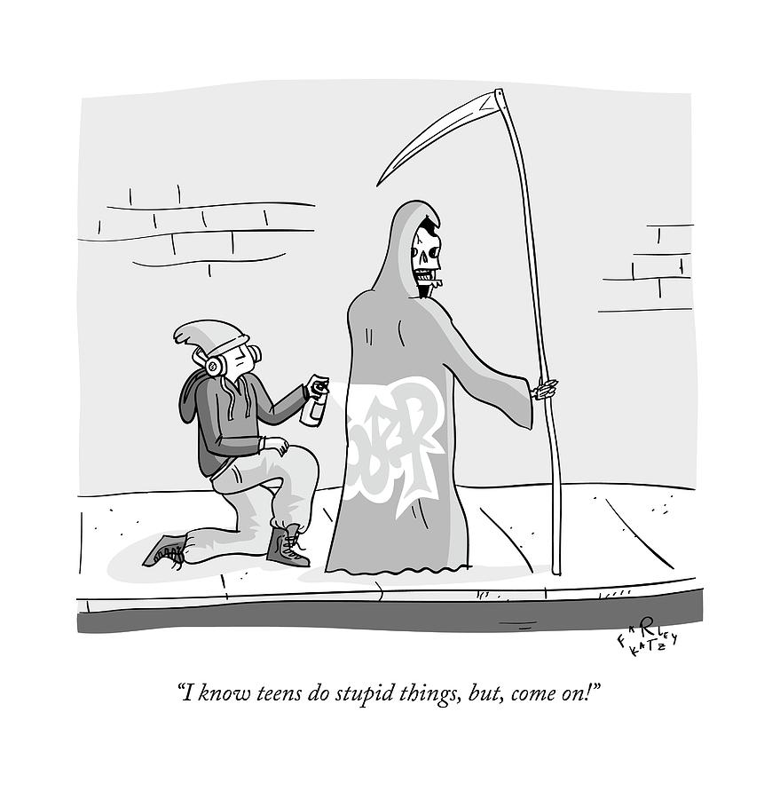 879x900 the grim reaper speaks as a teenager spray drawing - Spray Drawing