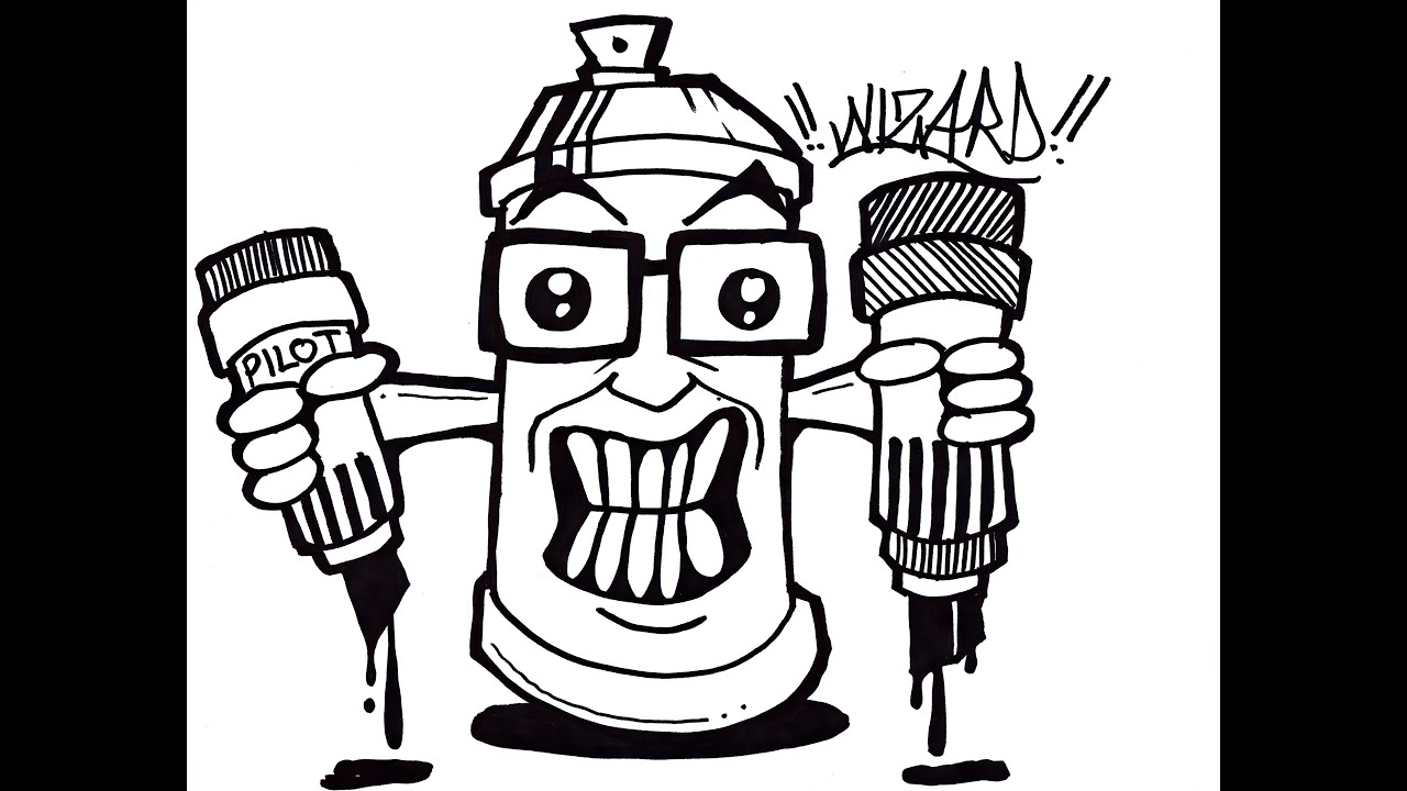 1280x720 huge collection of 'graffiti spray cans drawing' download more - Spray Paint Can Drawing