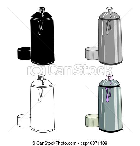 450x470 spray paint can icon in cartoon style isolated on white background - Spray Paint Drawing
