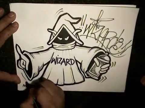 480x360 how to draw a wizard holding spray paint can - Spray Paint Drawing
