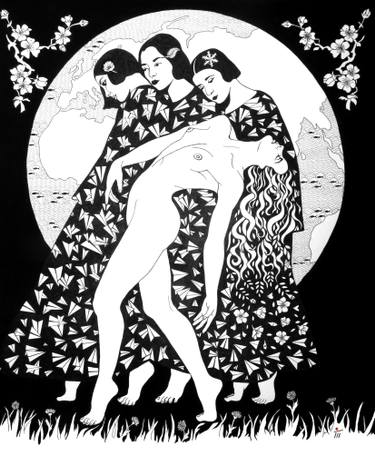 375x465 four seasons spring drawing - Spring Drawing