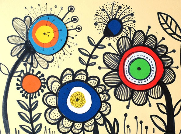 595x439 stunning spring art projects for kids - Spring Drawing Pictures