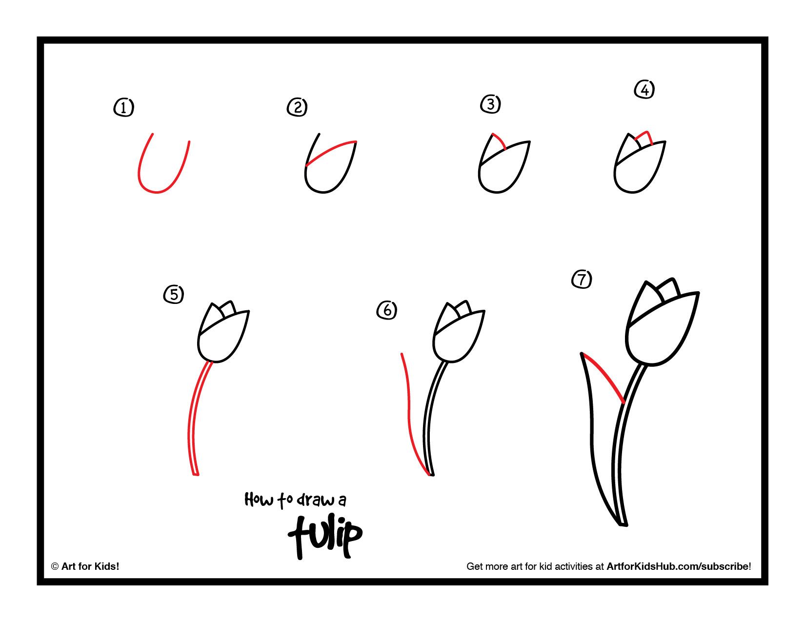 1650x1275 How To Draw Three Spring Flowers - Spring Flowers Drawing