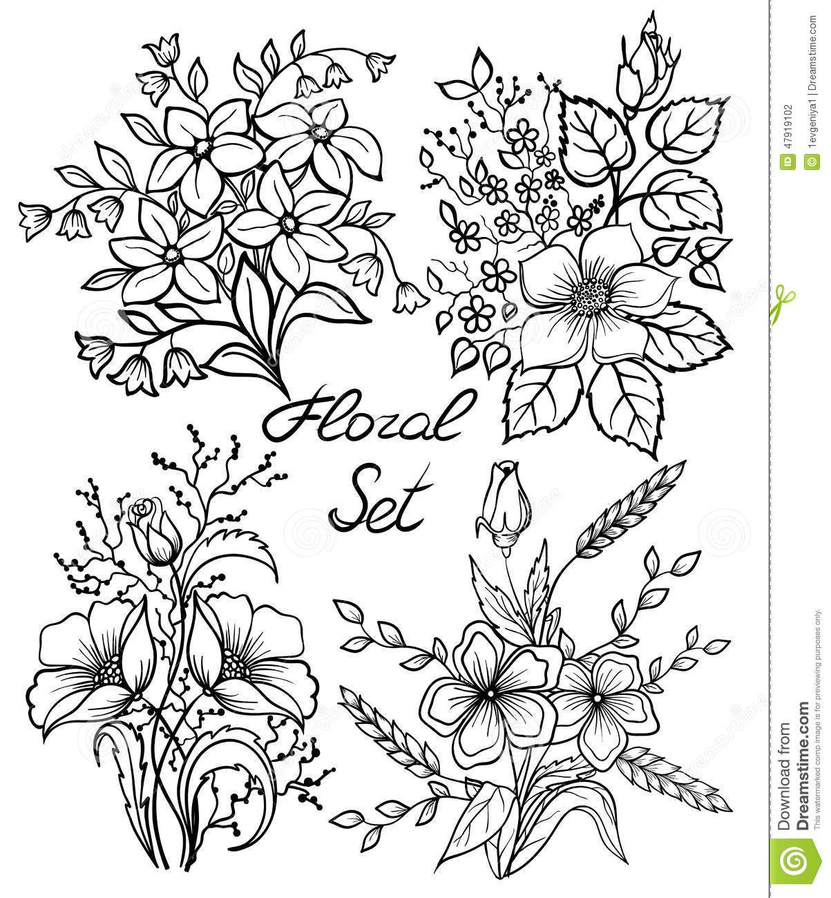 1203x1300 spring flowers drawing and spring flower drawings nanozine - Spring Flowers Drawing