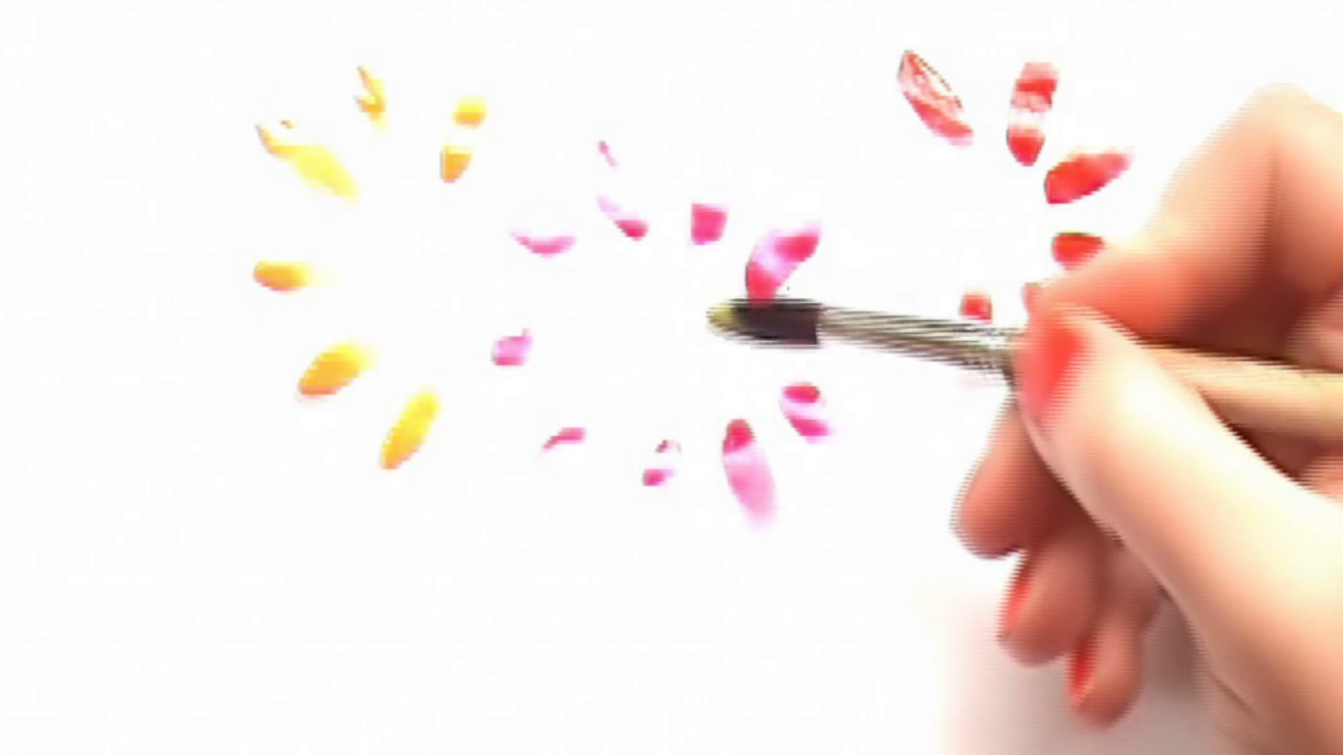 1920x1080 We Draw Spring Flowers Drawing Process Stock Video Footage - Spring Flowers Drawing