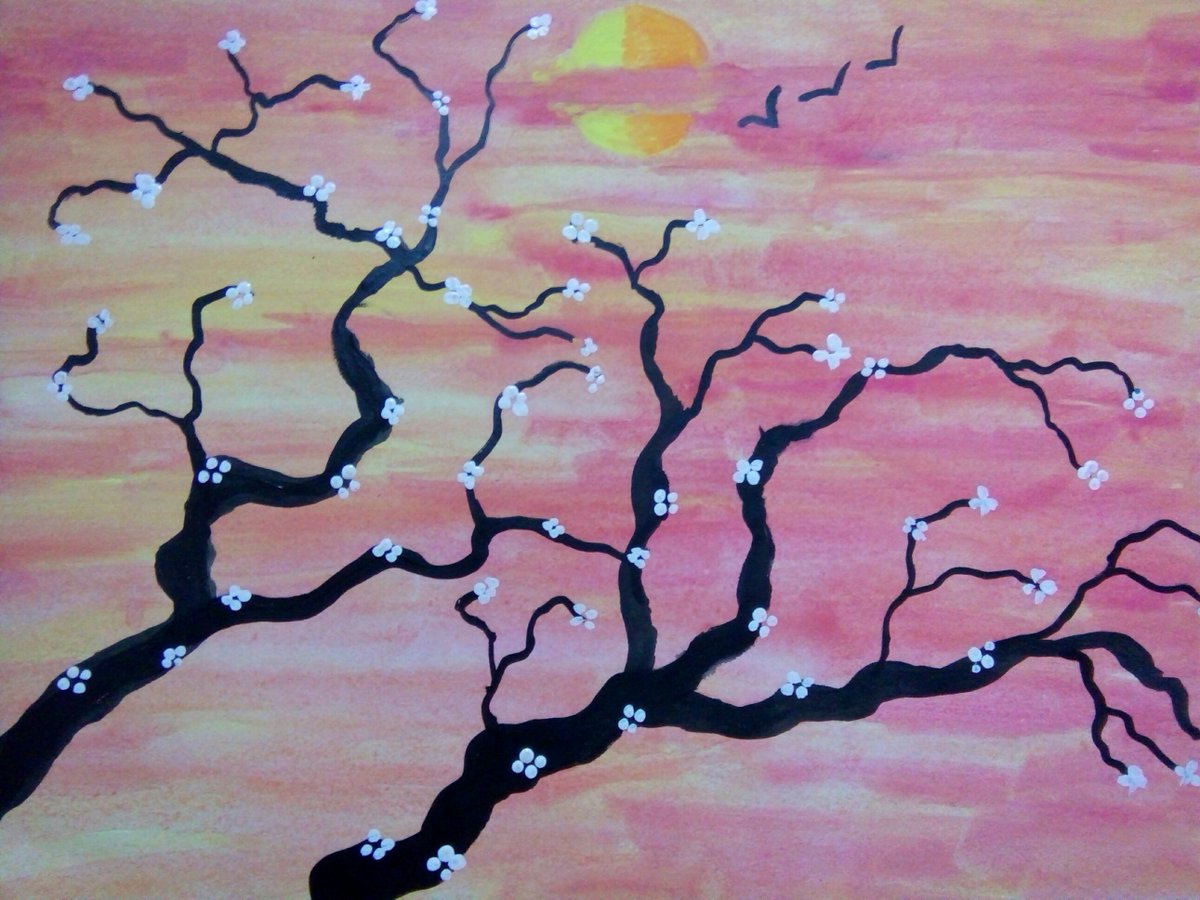 1200x900 Arjun Bose A Twitteren My Painting Spring Season - Spring Season Drawing