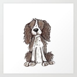 264x264 Springer Spaniel Art Prints - Springer Spaniel Drawing