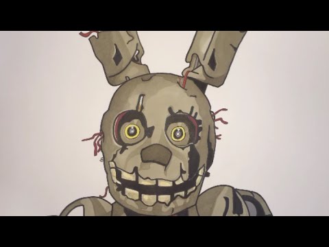 480x360 how to draw springtrap from five nights - Springtrap Drawing