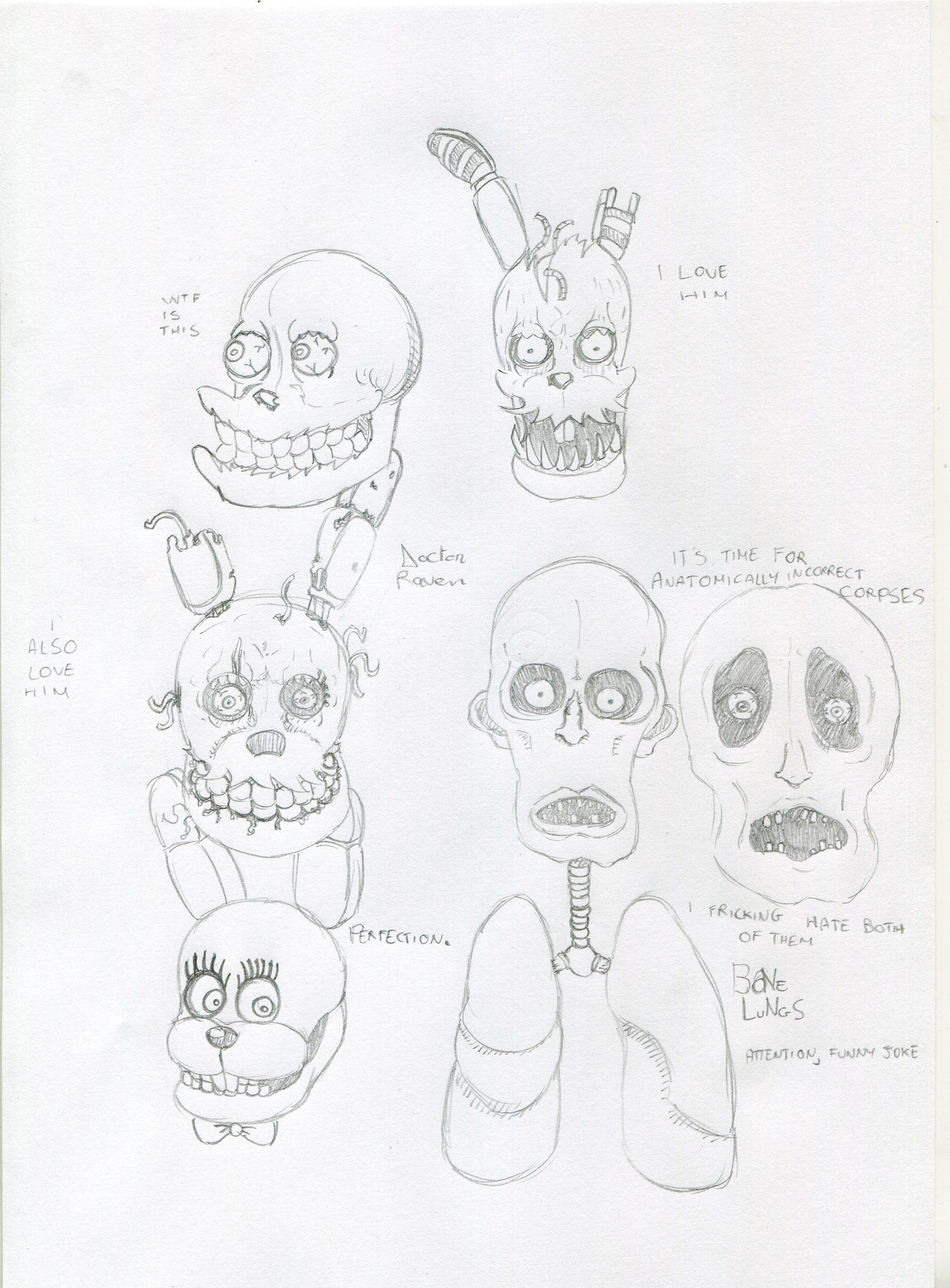 2534x3437 springtrap studydrawing fivenightsatfreddys - Springtrap Drawing