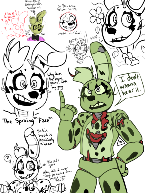 500x666 springtrap's garbage tumblr - Springtrap Drawing