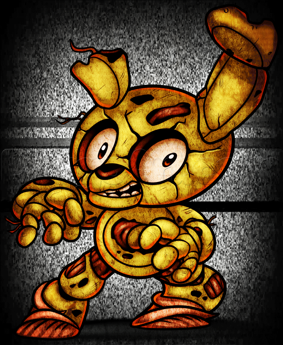 986x1200 how to draw chibi springtrap, step - Springtrap Drawing