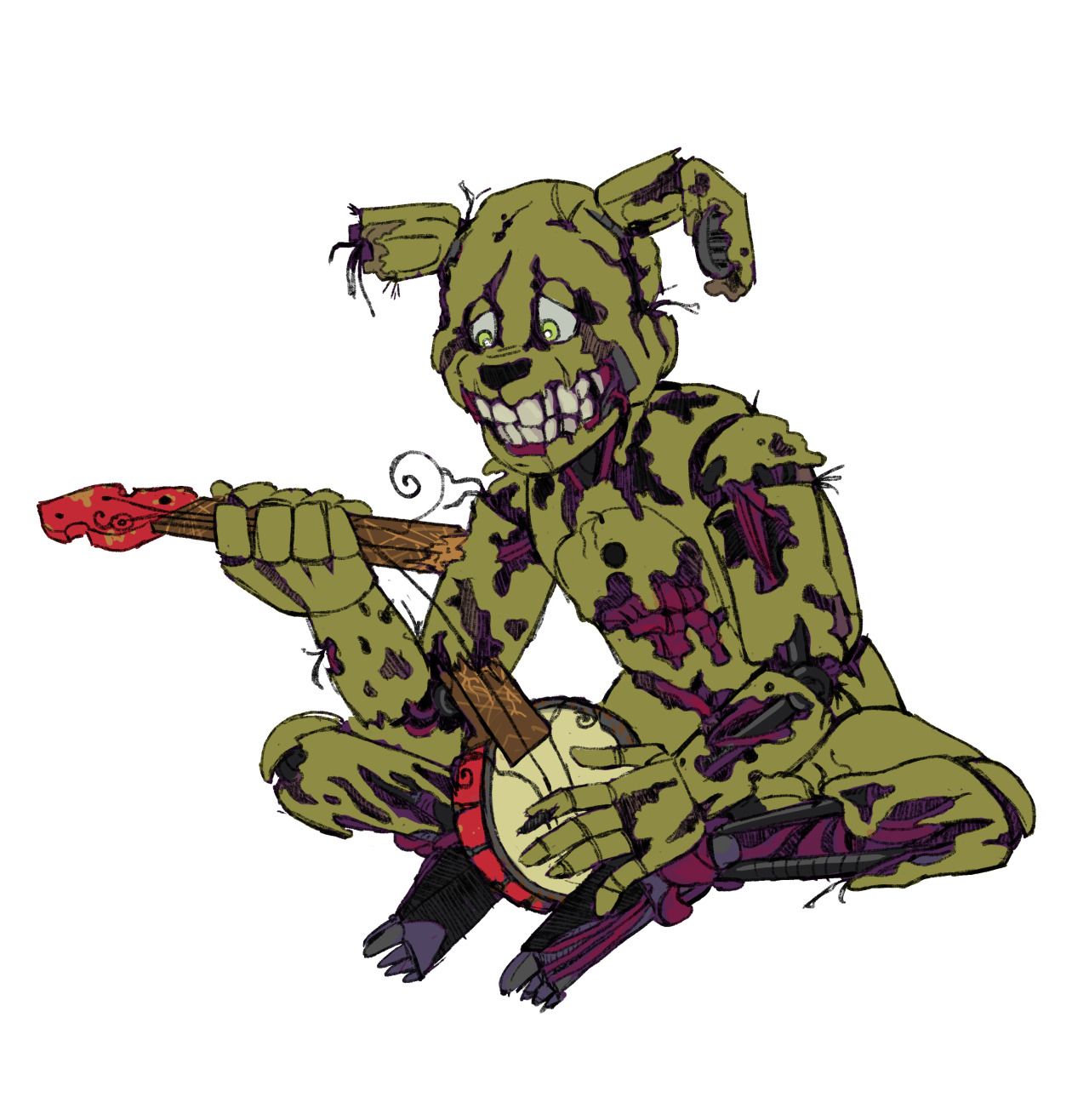 1280x1316 I Feel So Bad For Springtrap I Mean, He Used To Be A Loved Kids - Springtrap Full Body Drawing